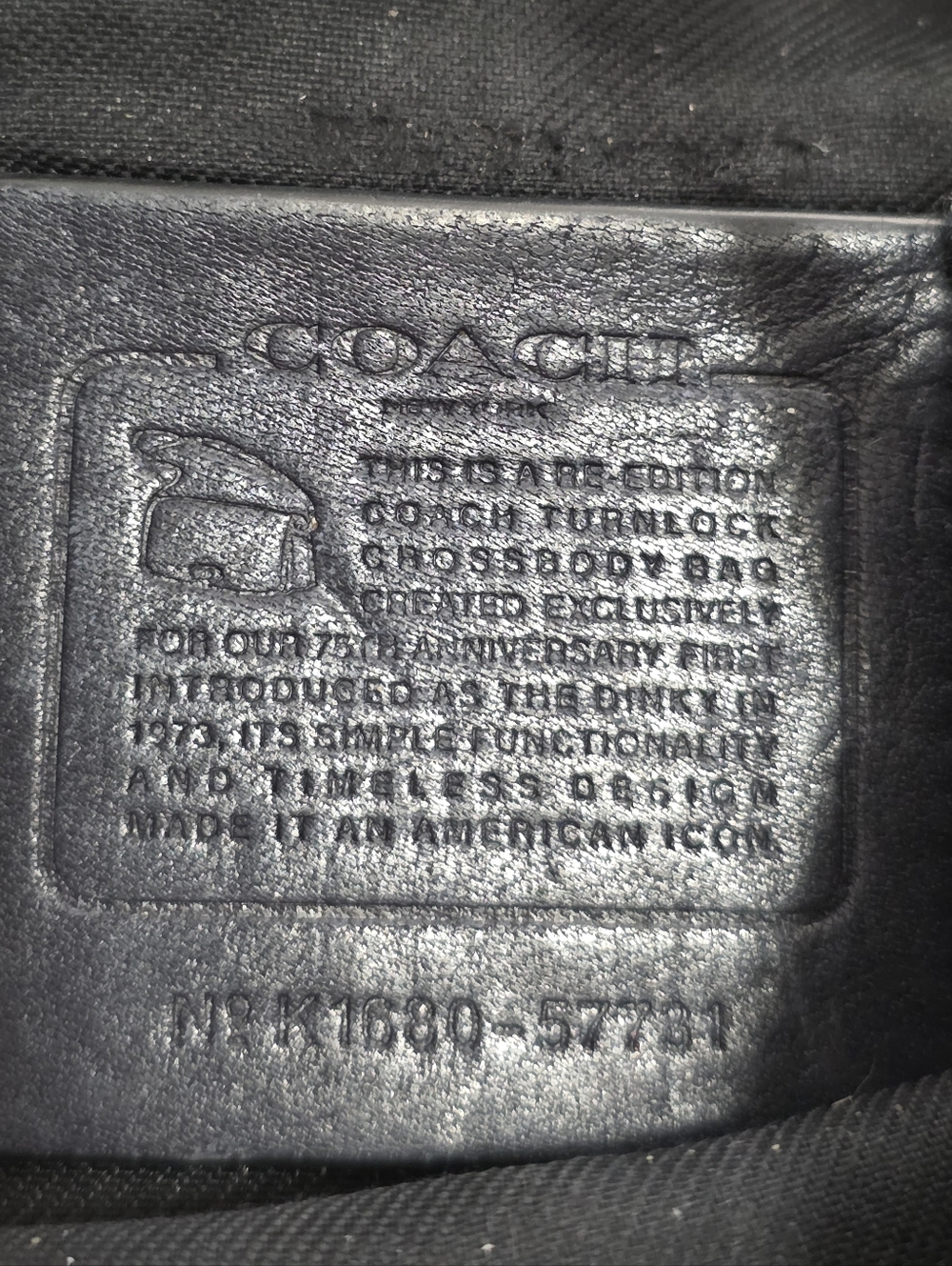Vintage 90s COACH LUNE SADDLE BAG mini Classic Black Leather Crossbody Y2K - Picture 4 of 16